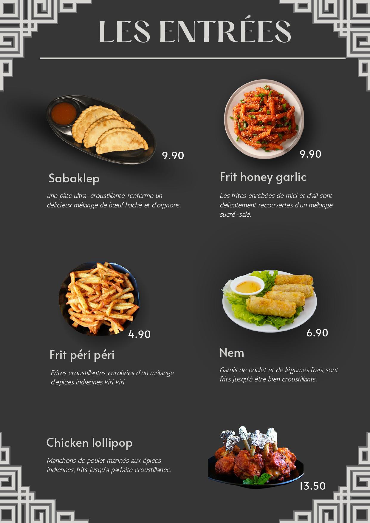Menu Page 1